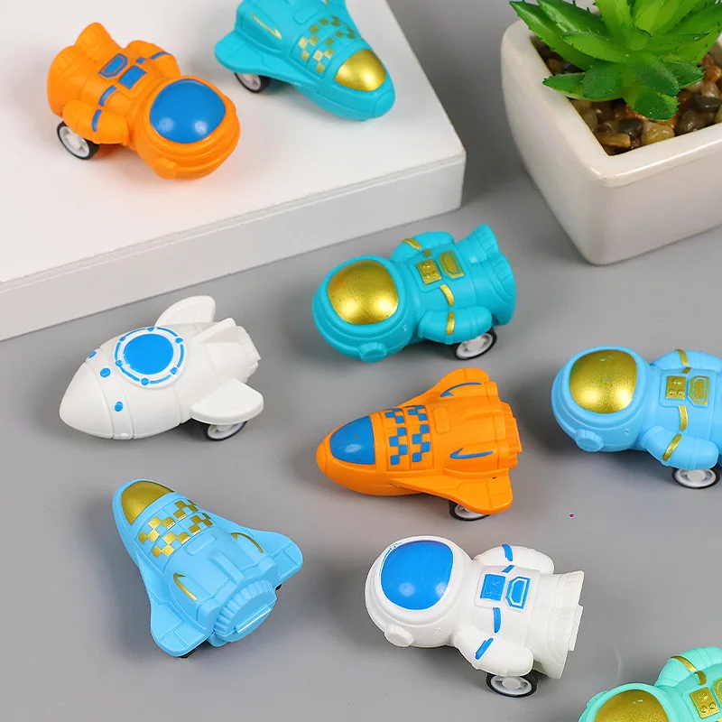 15Pcs Cartoon Astronaut Rocket Pull Back Cars Toy for Kids Birthday Party Favors Back To School Gifts Goodie Bag Pinata Fillers