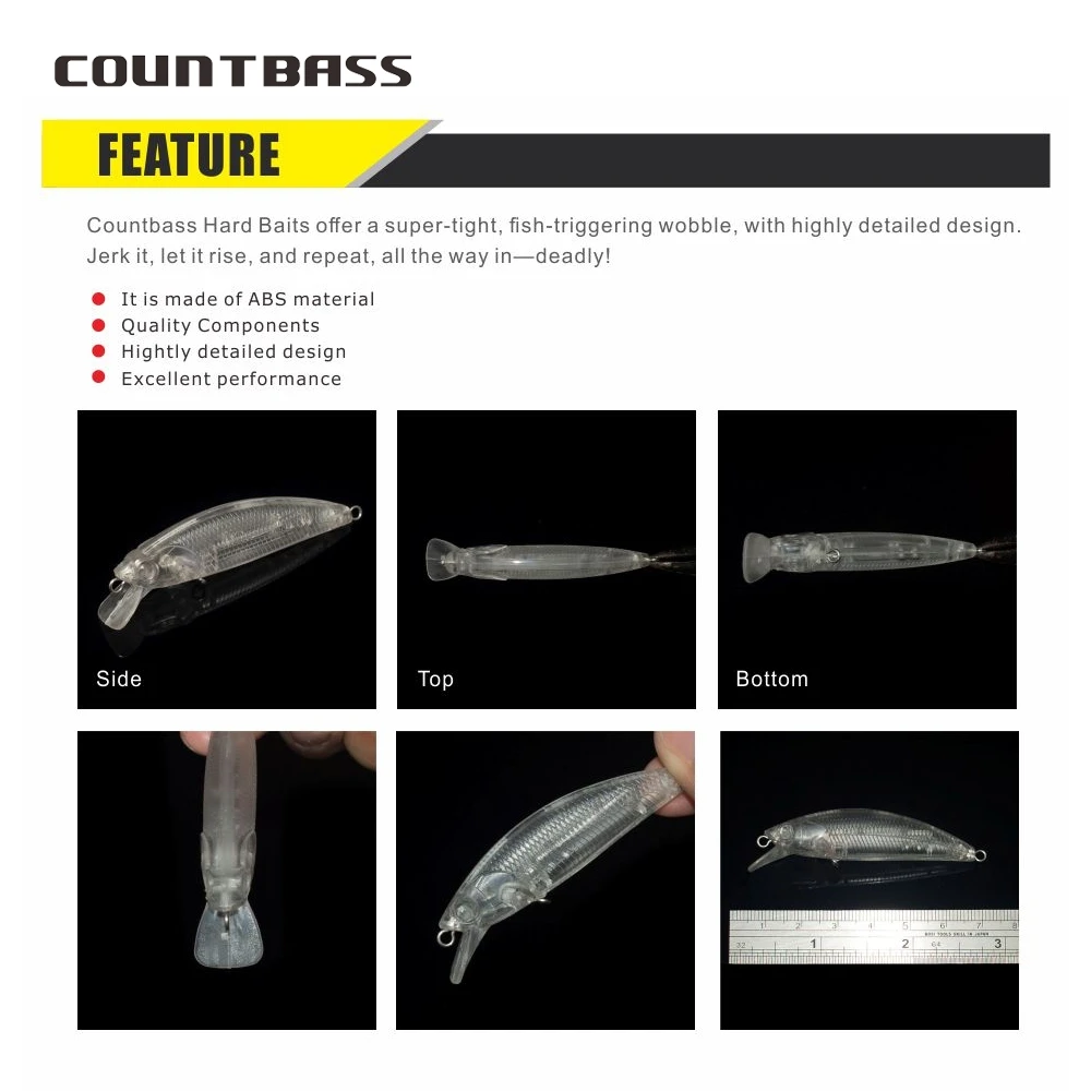Countbass 10Pcs Blank Hard Lures 2.36\