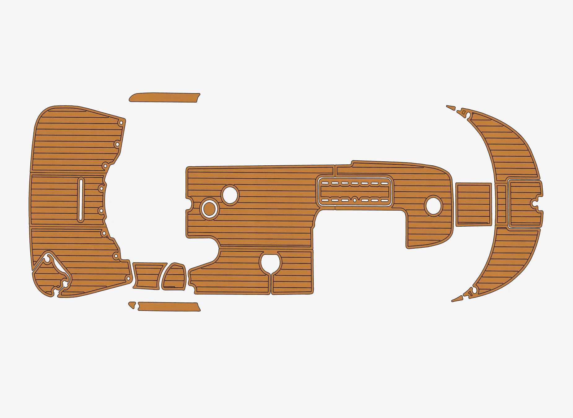 

Самоклеящийся морской коврик из искусственного тикового этиленвинилацетата - 2009 Glastron 215 6 мм (1/4 дюйма), нескользящая настилка для лодки для кабины