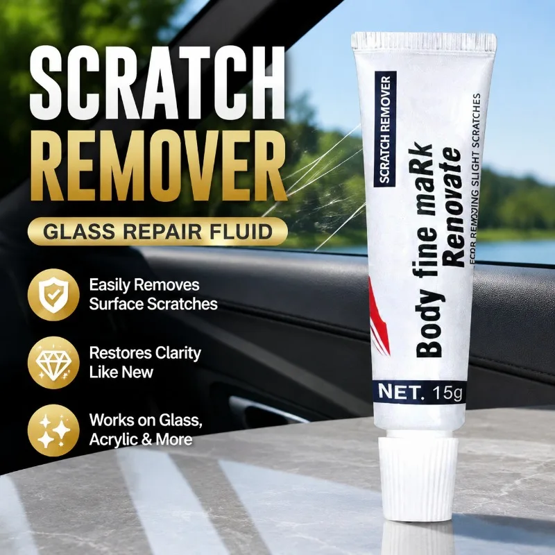 Glass Scratch Remover Repair Liquid Fix Windshield Car Window Film Counter Tempered Glass Acrylic Crack Restore Clear Surface