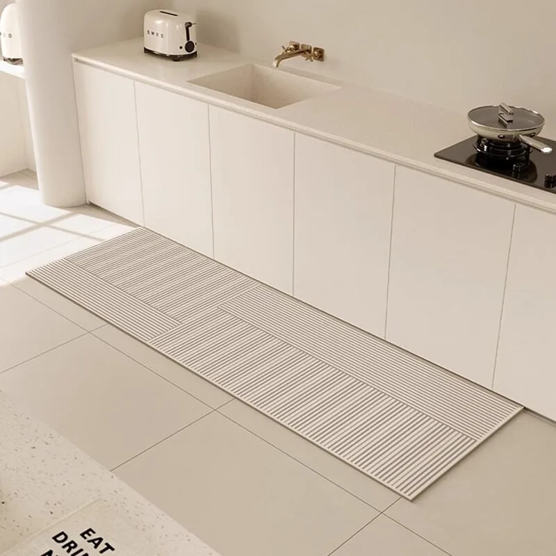 Kitchen Rug Pvc Waterproof Leather Carpet Long Floor Mat Non-slip Oil-proof Foot Mats Modern Home Decor Rugs Alfombras De Cocina - view 3