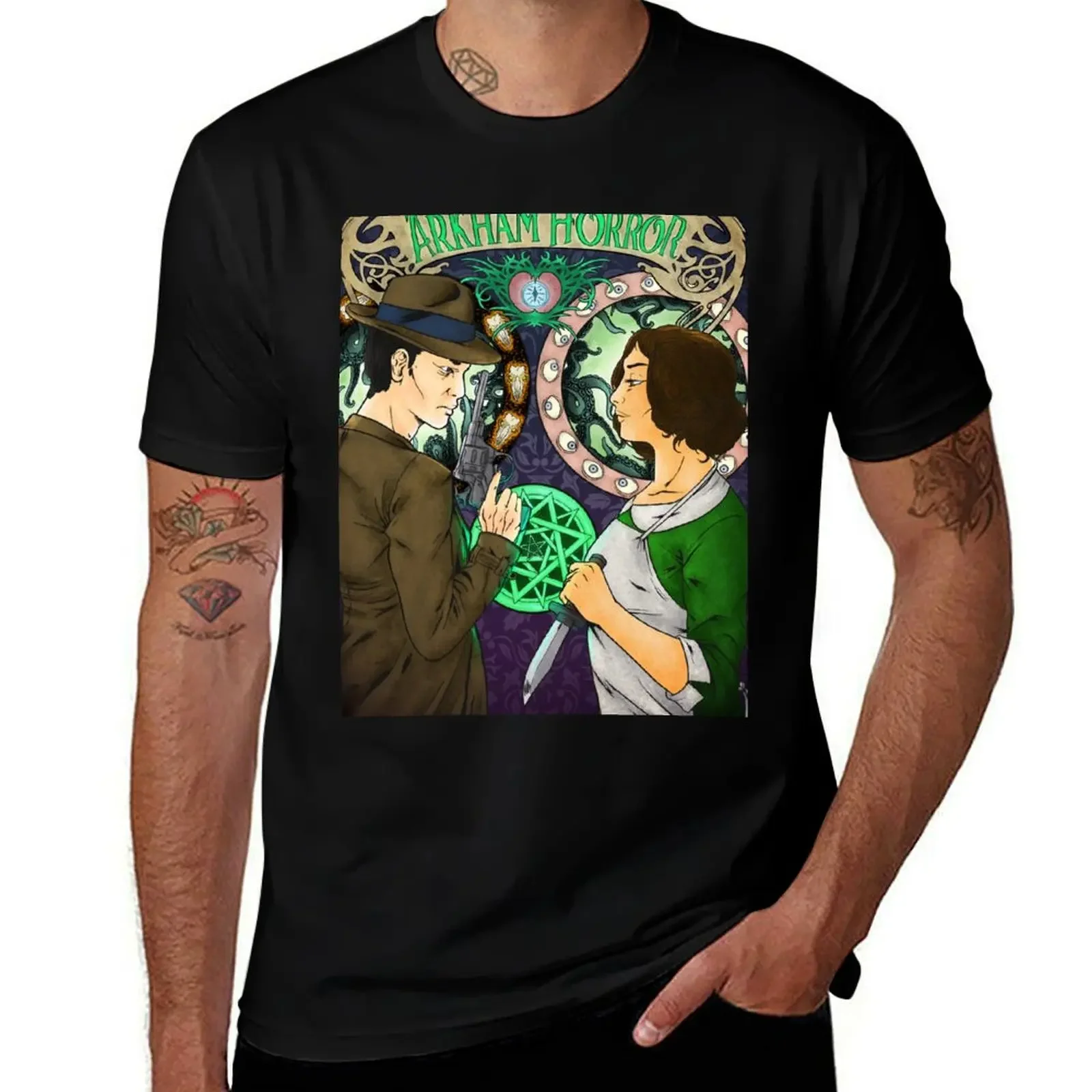 Arkham Horror Tribute T-Shirt boys whites new gifts and t-shirts vintage anime shirt plain white t shirts men