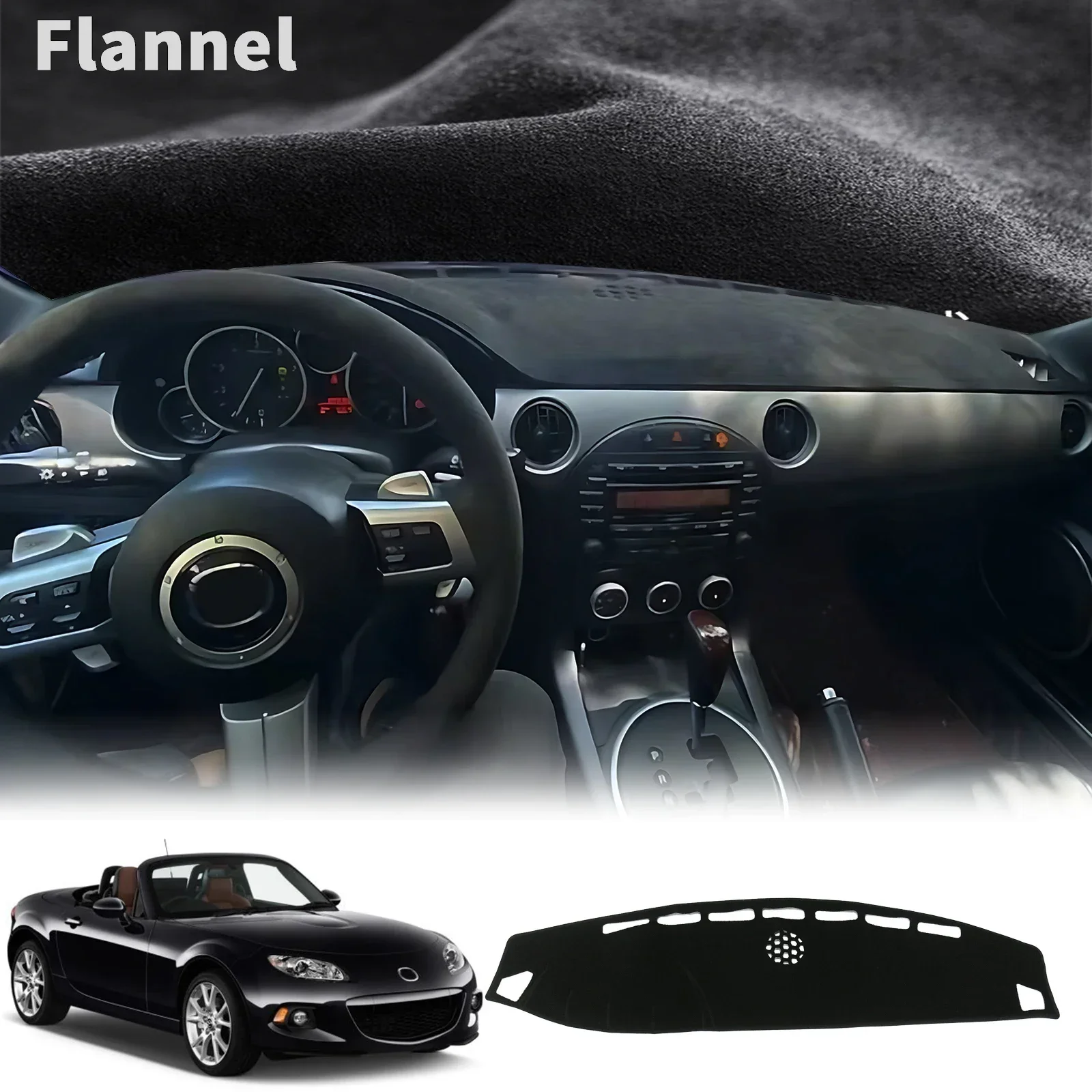 car tail mat trunk mat for Mazda MX-5 NC MX5 Miata Roadster 2006-2014 Protective Carpet Accessoriesr Flannel dashmat dash mat