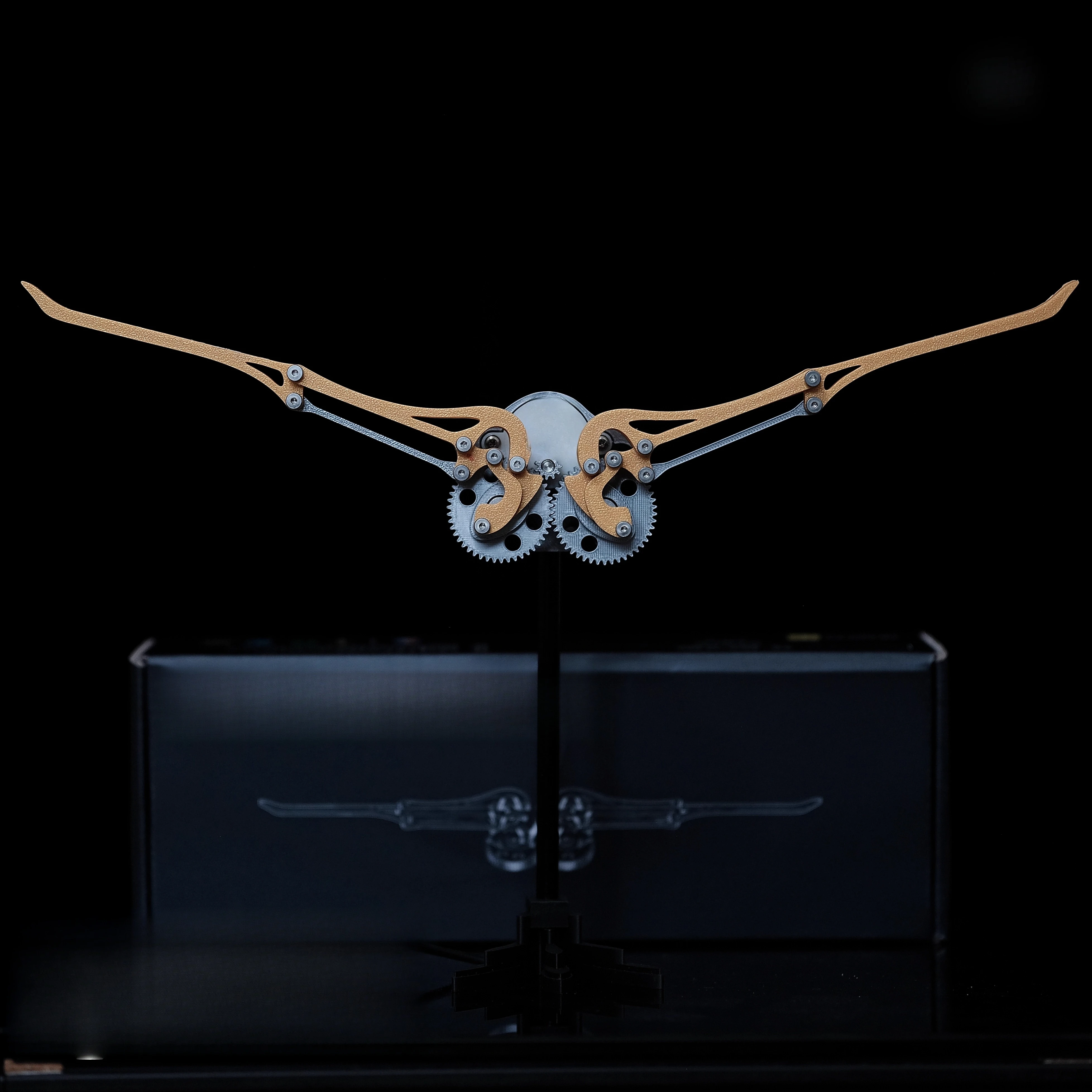 Space tribe mechanical ornithopter 3D algorithm bionic mechanical wing electric assembly ornithopter model ornament gift