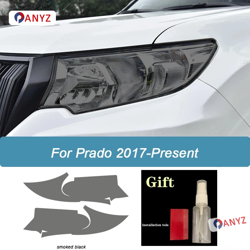 

For Toyota Land Cruiser Prado 150 2017-On TPU Blackened Headlight Taillight Foglight Protective Film Headlight Tail Lamp Films