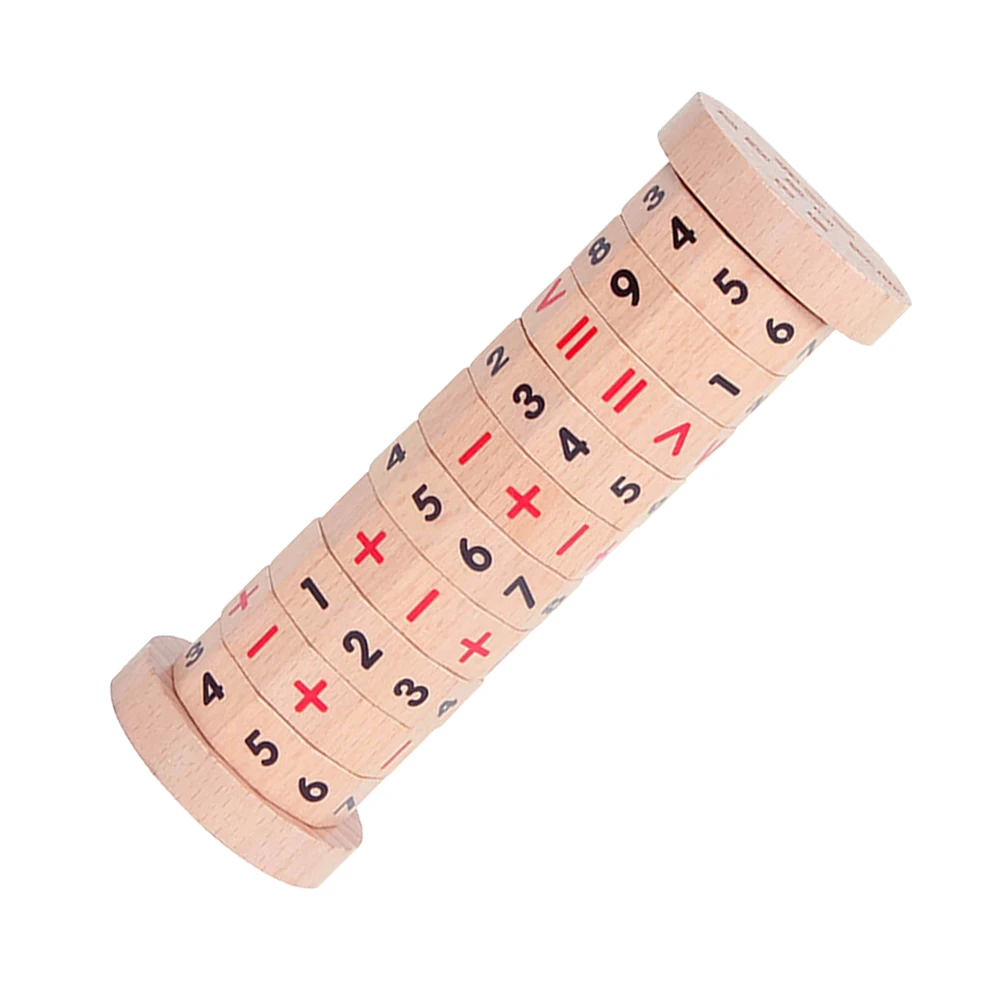 1 set Calcolatrice di velocità Sussidi didattici Giocattolo per l'apprendimento aritmetico in legno per bambini Strumento matematico Interazione genitore-figlio