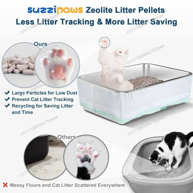 Cross-Border Oversized Stainless Steel Cat Box Screening Feature Pet Supplies Cleaning Tool for Cat Accessory