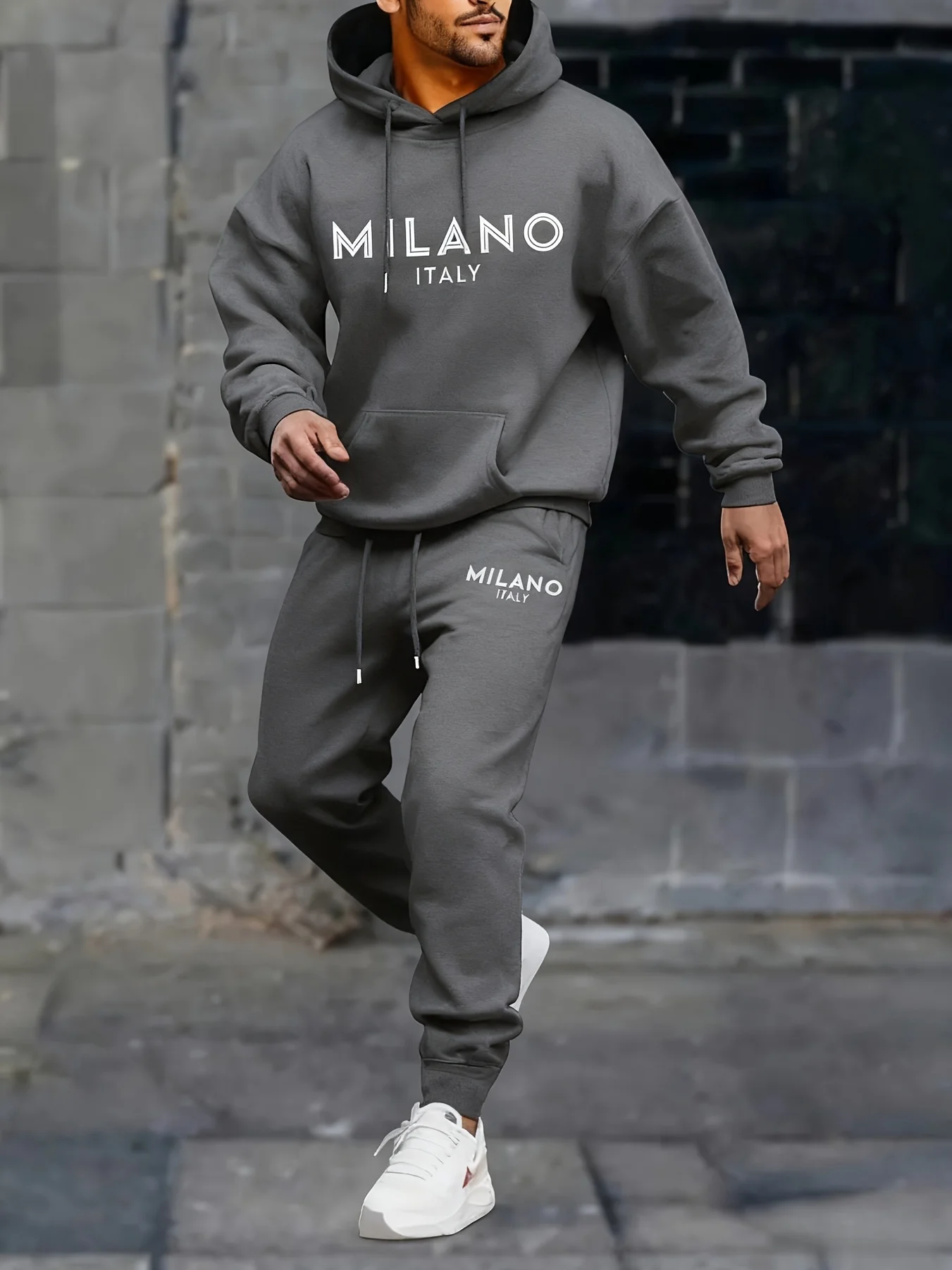 men's fashionable casual velvet hoodie set two-piece sports set high-quality warm casual promoting the latest hot selling items