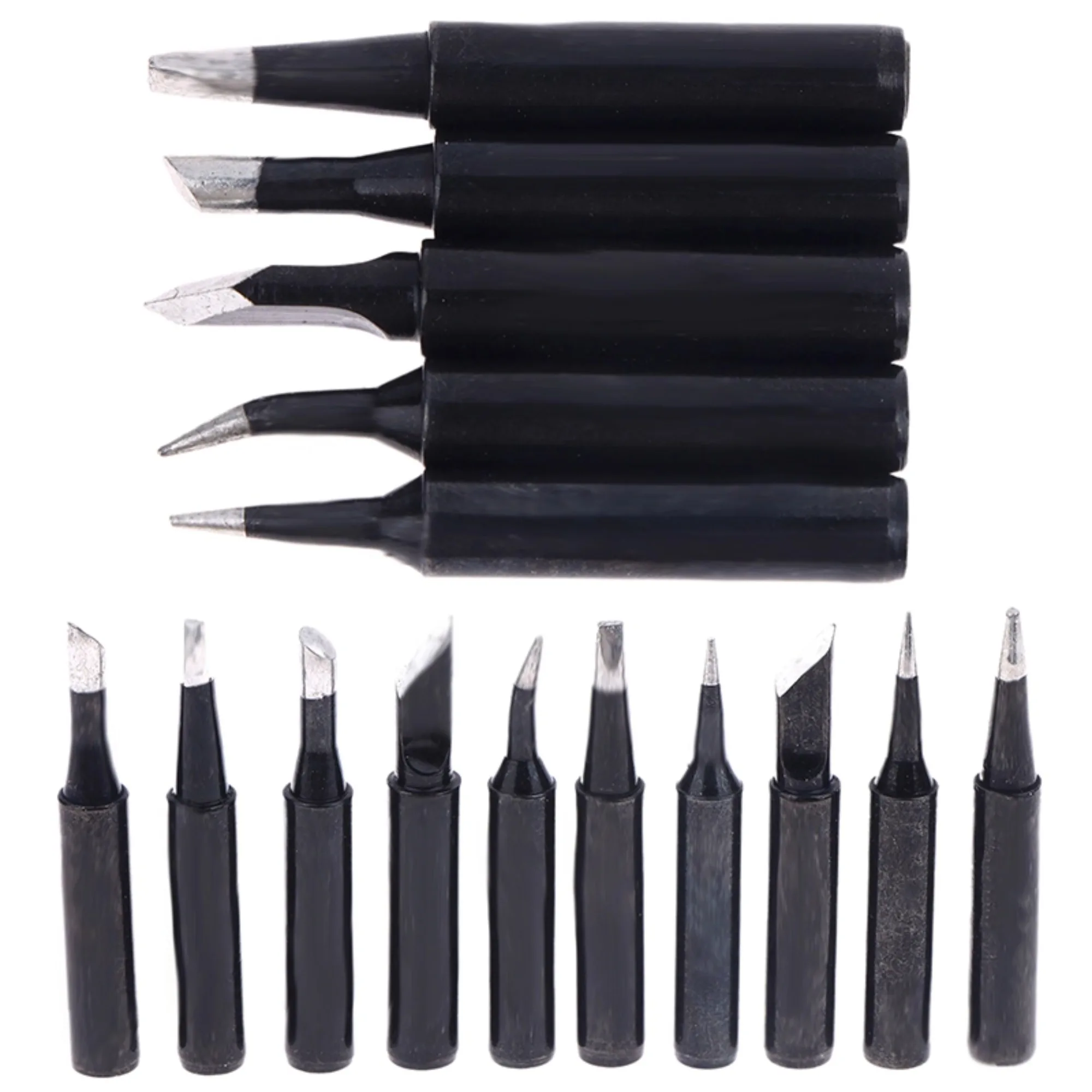 5Pcs Copper Black Lead-Free Soldering Iron Tip 900M-T-I 900M-T-IS 900M-T-K Welding Solder Station Iron Tips Replace Repair Tools