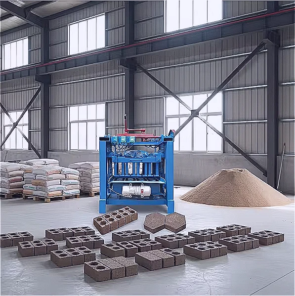 Brick Machine Mobile Concrete Block Maker Manual Hollow Solid Paver Interlock Brick Production For Construction Site Customized