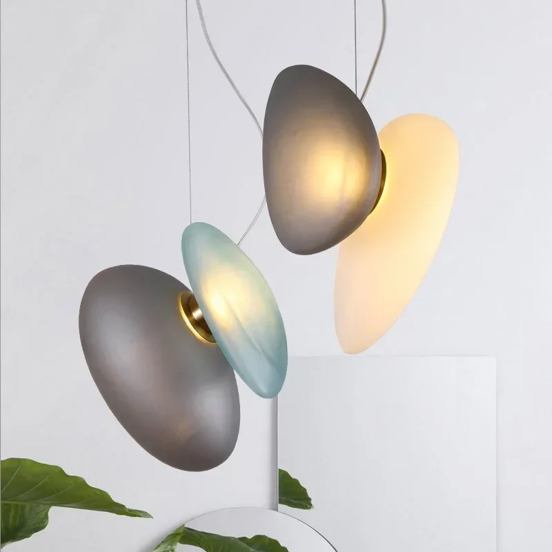 Plafonnier LED en Verre au Design Nordique Moderne et Créatif, Luminaire Décoratif d'Nik, Idéal pour un Restaurant, une Chambre à Coucher, une Cuisine, un Hôtel