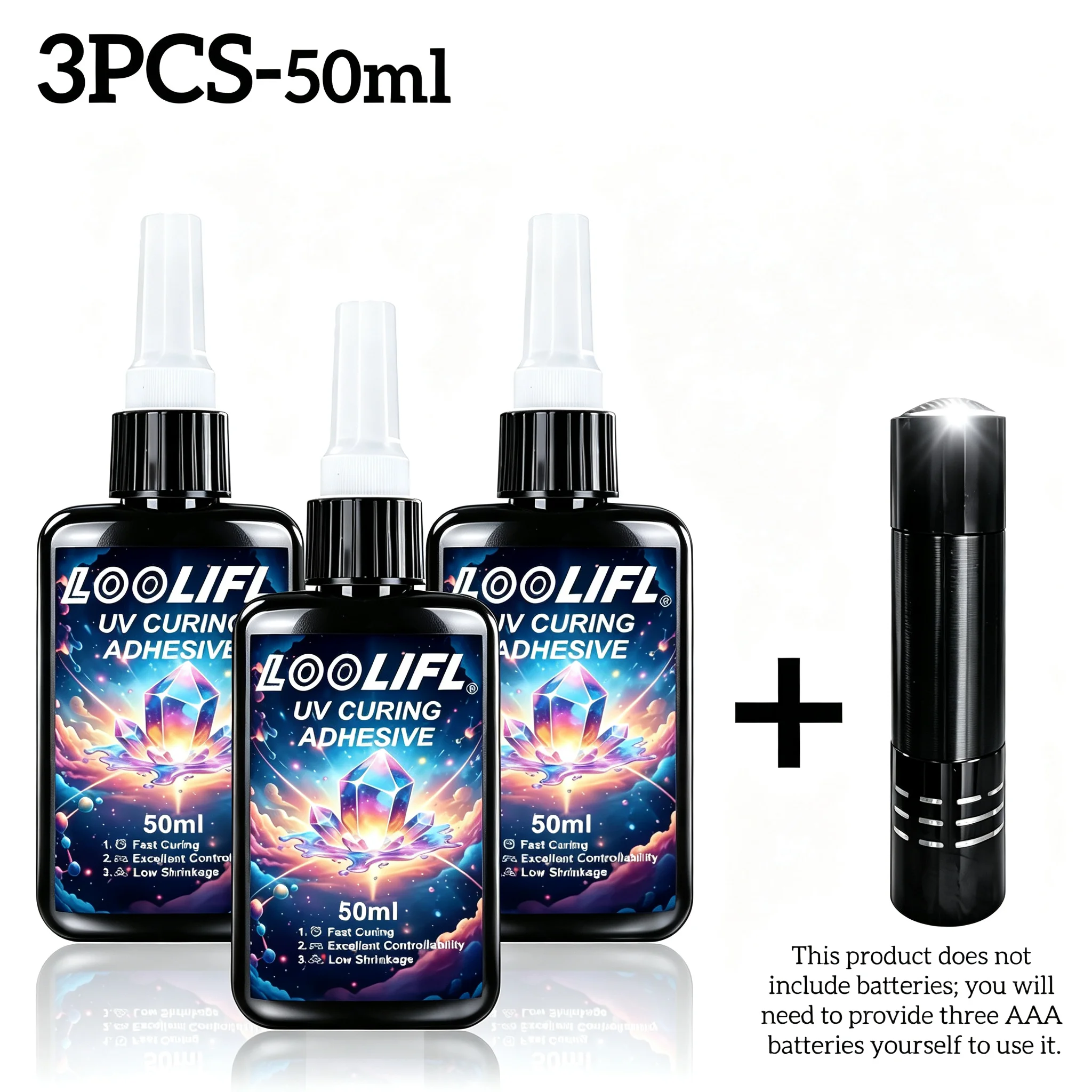 50ml UV-Harzkleber zum Kleben und Verschweißen, UV-Kleber, der mit einer Lampe schnell trocknet, geeignet zum Kleben von Glas, Metall, Holz und für DIY-Handwerksprodukte und Dekorationen. – Detail 10