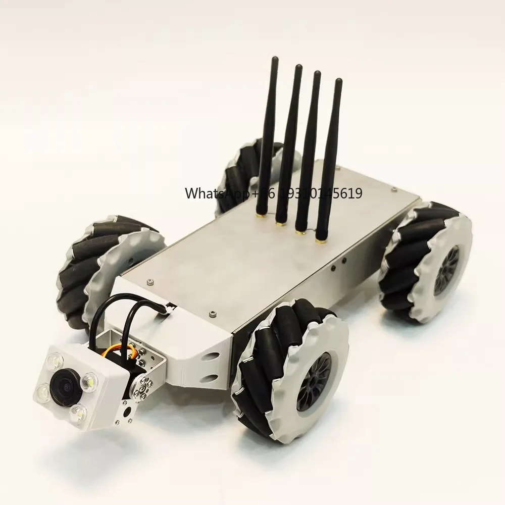 

120M WIFI Car Chassis Inspection Robot FPV Video Transmission Mecanum-Wheeled Vehicle Robot Pipe Inspection Robot 1080P Camera