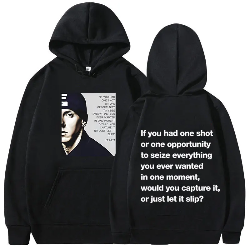 

Hoodie Men Women Hip Hop Fashion Retro 90s Eminem Pop Art Graphic Sweatshirt Pullover Hoodies Gothic Streetwear Men's Hoodie