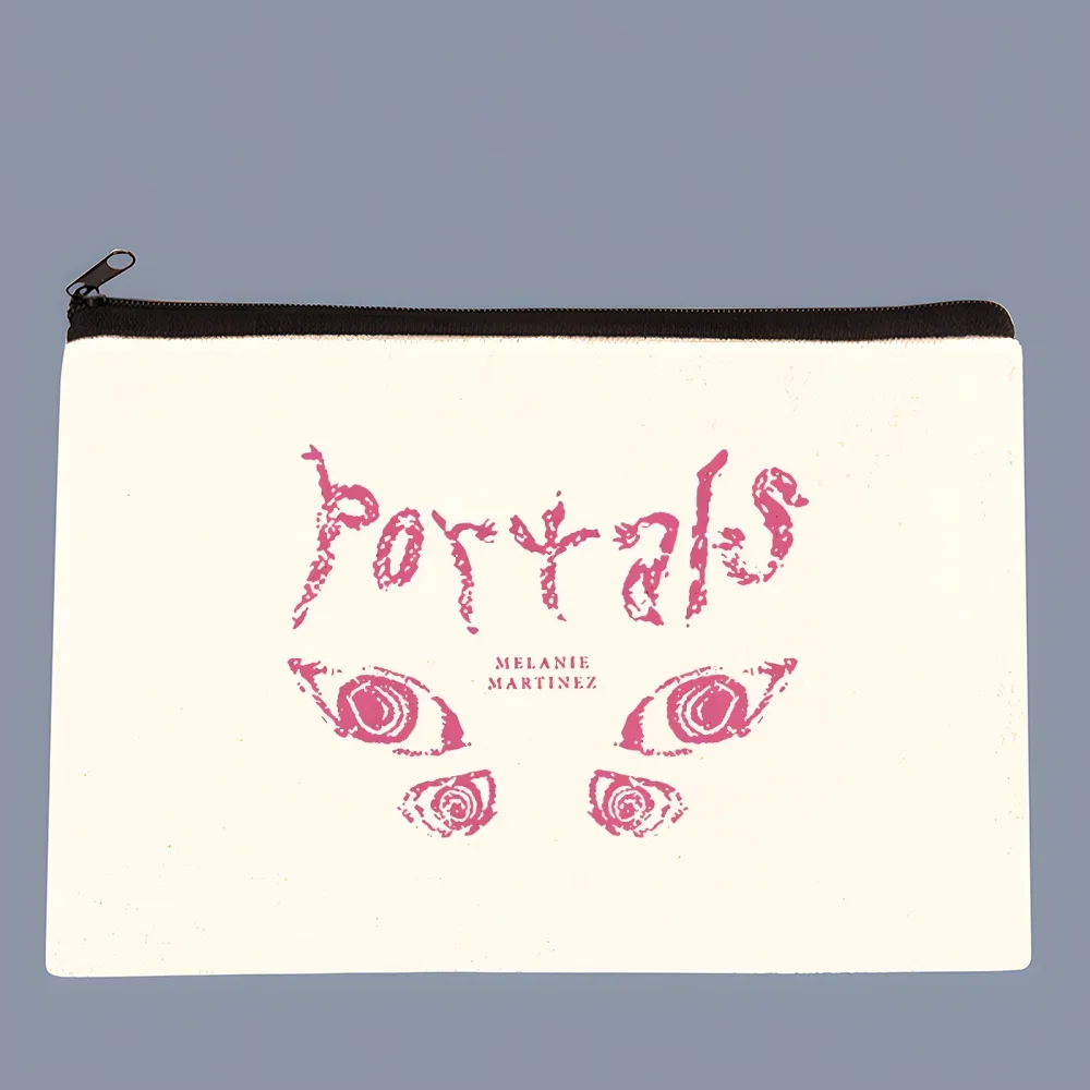 Melanie Martinez Portals Singer Music Sublimation Blank Canvas Makeup Bags Zipper Pouch Pencil Case Blank Craft Bags Cosmetic