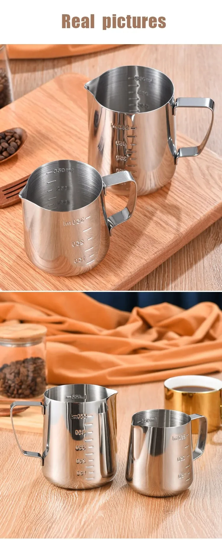 Stainless Steel Milk Frothing - đánh giá và giá Barista Milk Jug