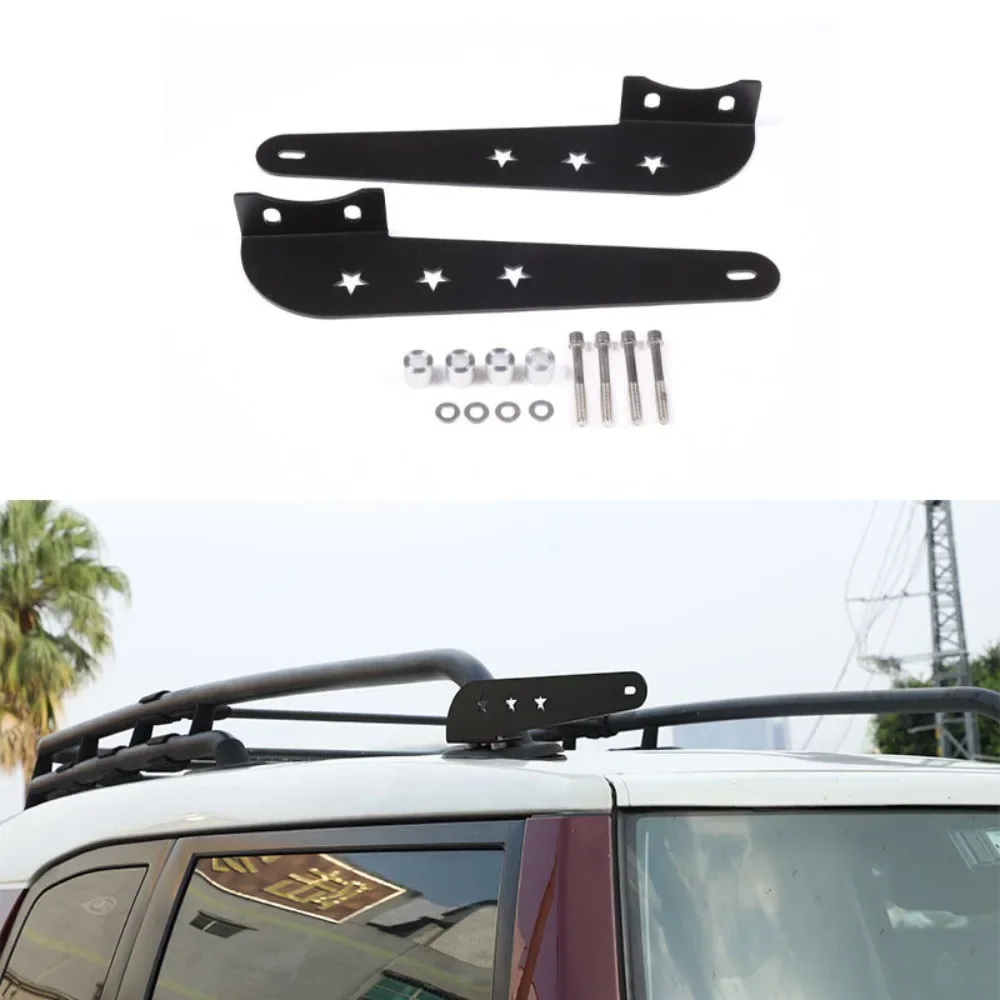 Carbon Steel Car Bar Roof Rack Top Mounts Windshield Curved Lamp For Toyota FJ Cruiser 2007-2021 Bracket Accessories