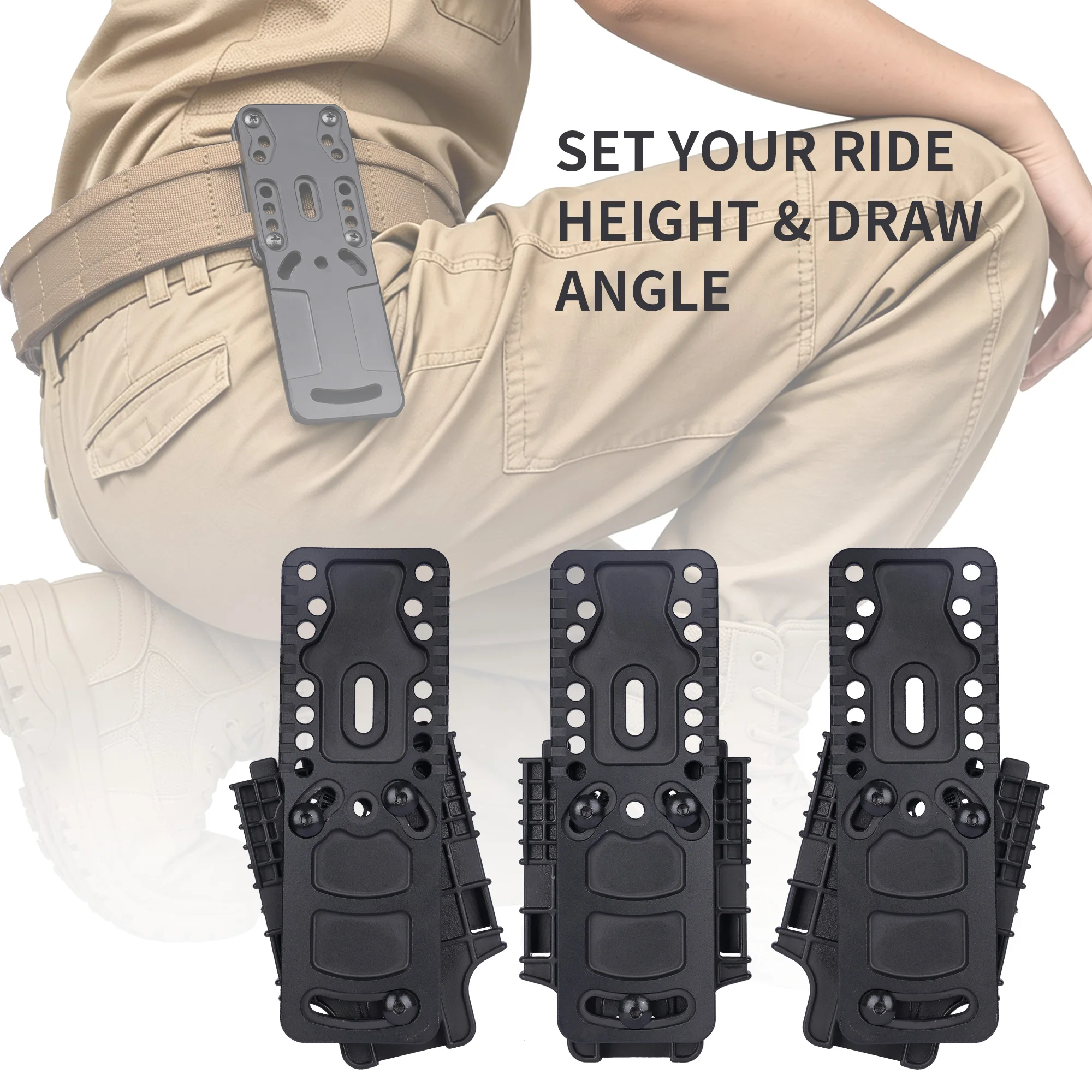 Tactical Pistol Short Metal Modular Pistol Hoster Adapter Cpmpatible QLS Platform Quick Release Fit Belt Drop Leg Carry