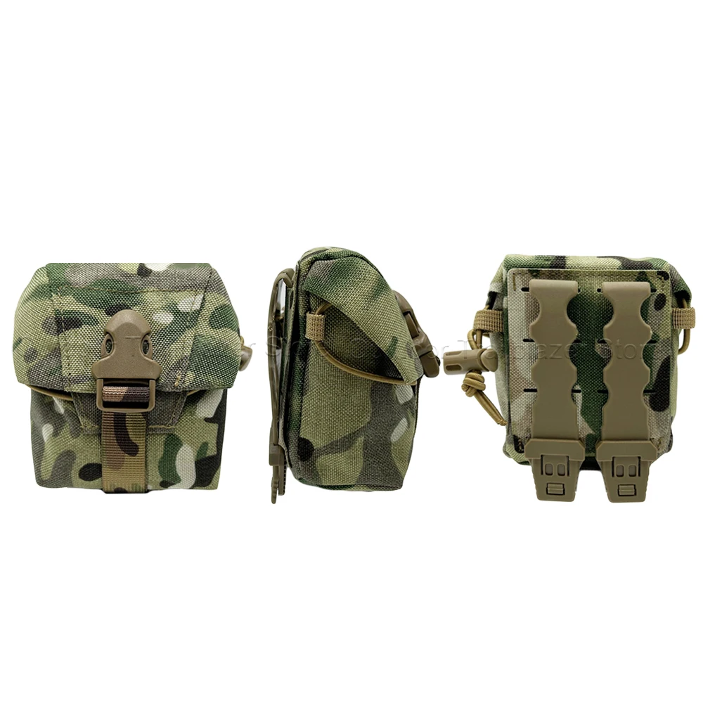 Tactical Grenade Pouch Universal Type With Elastic Cord Fixing MOLLE Tool Magazine Pouch Waist Bag Hunting Accessories