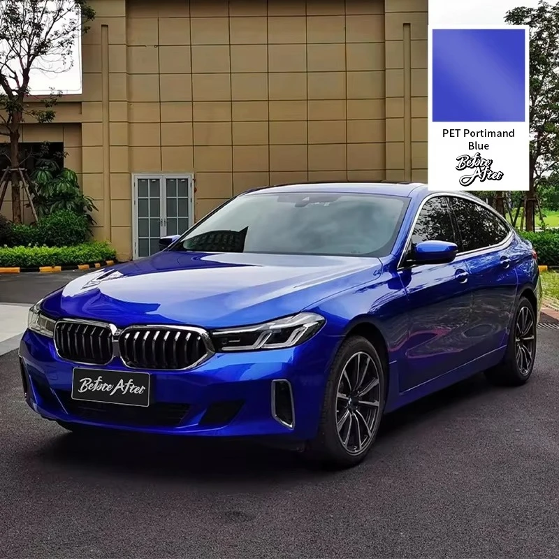 Beforeafter PET Portimau Blue OEM Metallic PET Car Sticker Color-Changing Wrap Body Films With Anti-Scratch Function