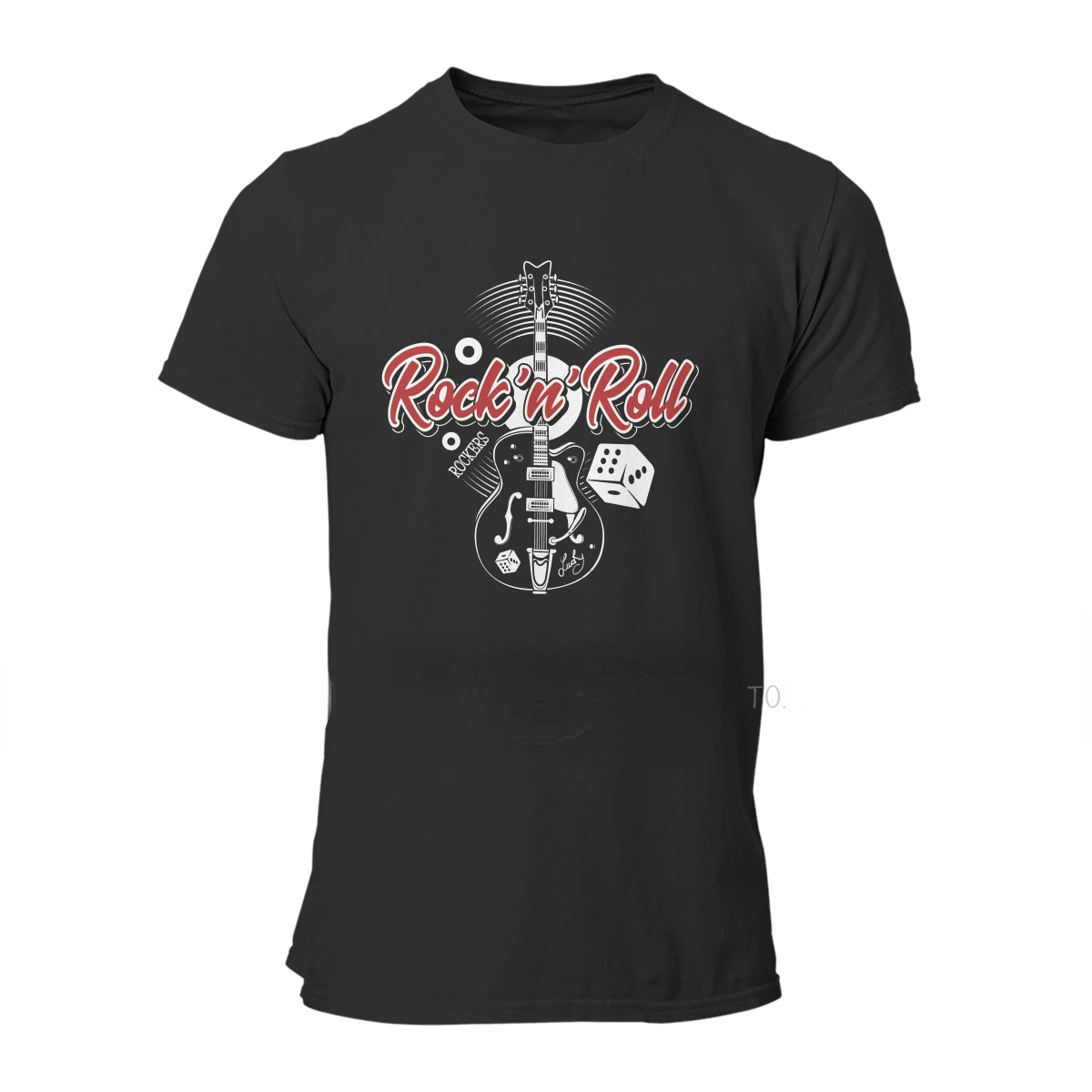 Rockabilly Rock and Roll Men Summer Tshirt Music Dice Rockers Guitars Individuality Shirt Original Streetwear Hipster Summer Top