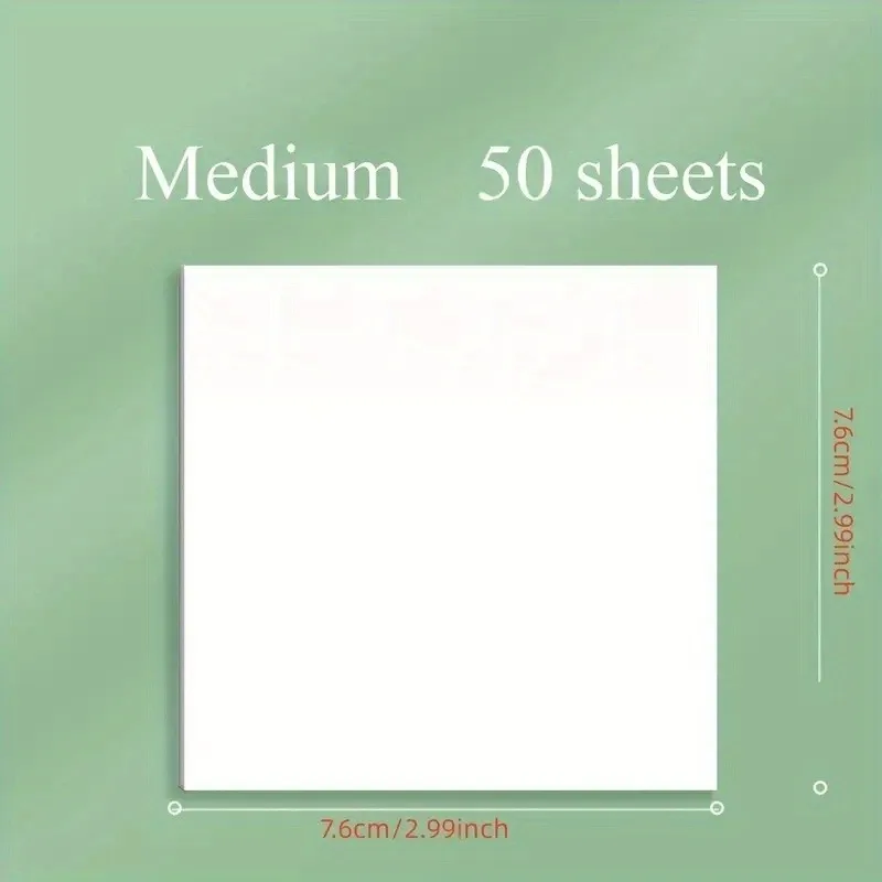 50Sheets/pcs Transparent Memo Pad Waterproof Sticky Note Pad Self-adhesive Notepad Stationery Memo Pad Marker Label