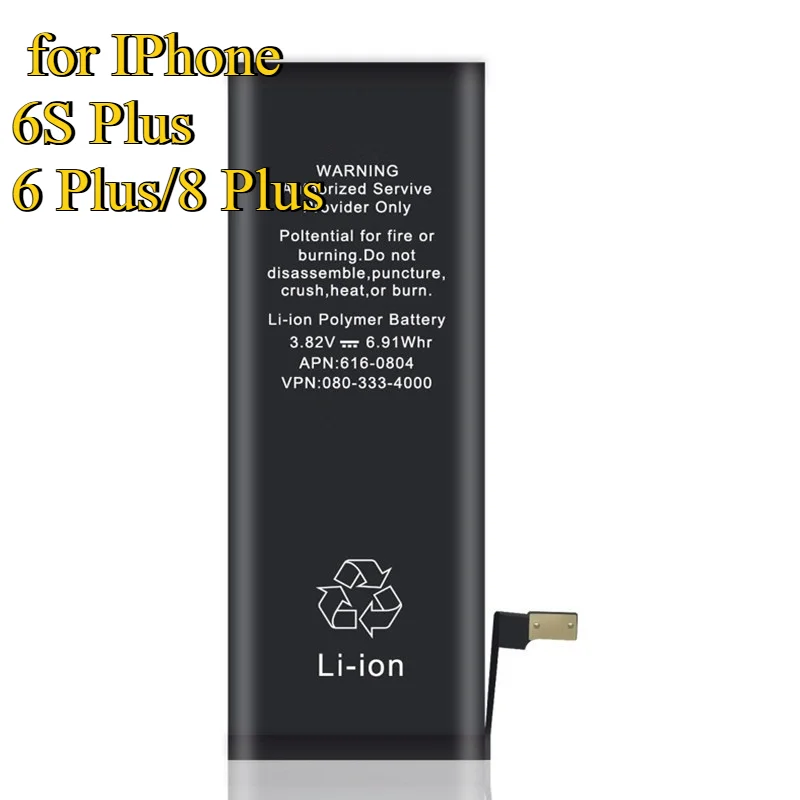 

Сменный аккумулятор большой емкости емкостью 700 мАч для IPhone 6S Plus/6 Plus/8 Plus — встроенный литий-ионный аккумулятор, совместимый с A1634/A1687