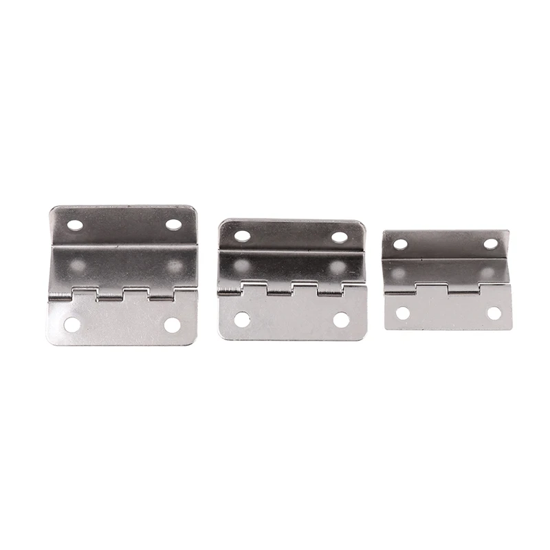 2Pcs Cabinet Hinge 41mm Door Luggage Furniture Jewelry Wood Boxes 4 Holes Three-Folding Hinges Furniture Decoration