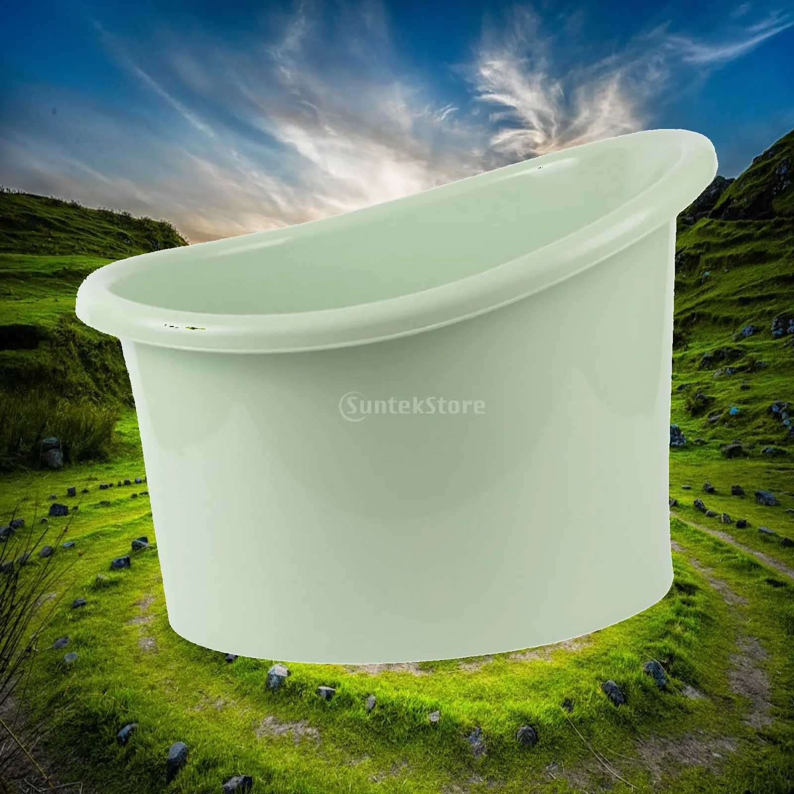 Baby Bathtub Bucket with Seat Non Slip Shower Tub for Infant 6-12 Months Portable Folding Bath Bucket with Support for Toddler