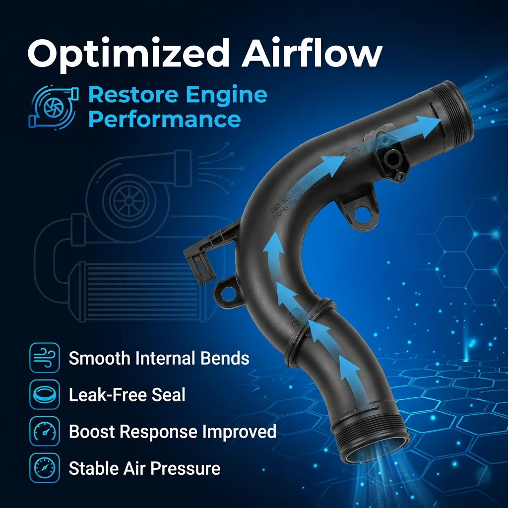 For Audi A3 Q2 Q3 Charge Air Tube Sensor Pressure Hose Pipe For Jetta Tiguan Passat Golf Skoda 6C0145770A Car Pipe