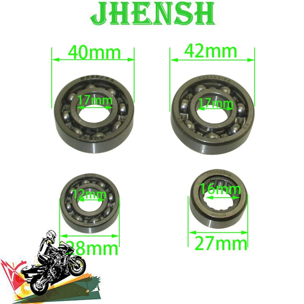 JHENSH علبة كرنك المحرك ، محامل علبة التروس للدراجة الترابية حفرة ، YX150 ، YX160 ، 1P60FMJ ، 1P60FMK