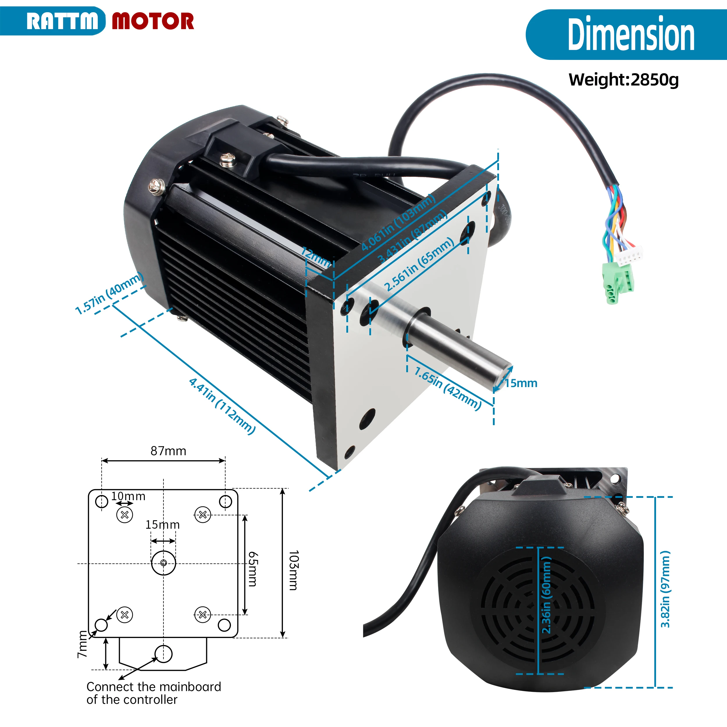 1250W DC Brushless Lathe Spindle Motor With Control Board Card Controller For JY 250 Machine Lathe Part