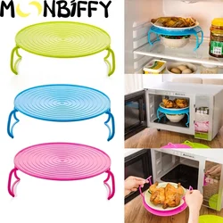 Multifunction Kitchen Microwave Oven Shelf Heating Layered Steaming Food Tray Rack Holder Organizer Tool Accessory Dish Rack 1pc