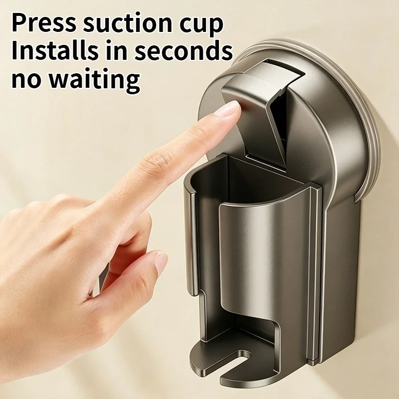 Washroom Wall Suction Cup Toothbrush Holder No Drill Removable Design Fit Most Electric Toothbrush Toothpaste