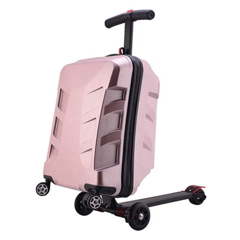 New multi-function PC hardshell luggage suitcase creative 21 inch boarding chassis luggage scooter