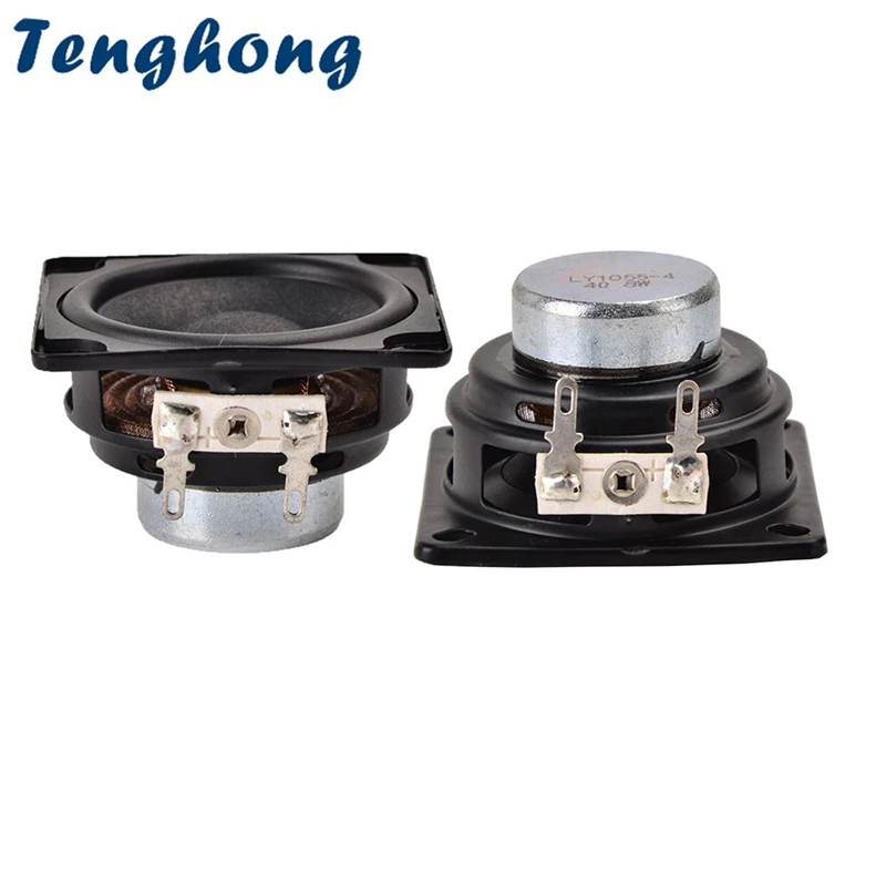 2pcs 53MM 4 Ohm 8W Full Range Speaker Unit 20 Core Portable Audio Loudspeaker Octagonal Rubber Edge Neodymium Magnet