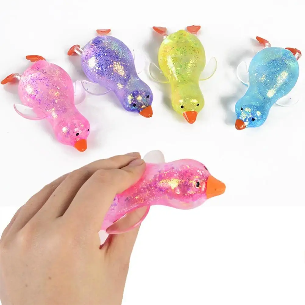 Squishy Colorful Little Duck Pinch Fun Fidget Toy Adult Decompression Slow Rebound Vent Squeeze Ball Children Birthday Gift view 5