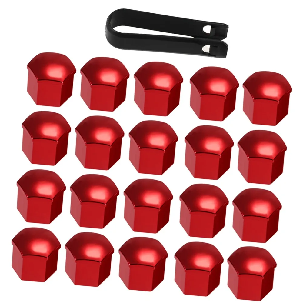 20Pcs Durable Hexagonal Wheel Nut Covers 21mm With Removal Tool Decorative Wheel Covers Lug Bolt Covers For Cars