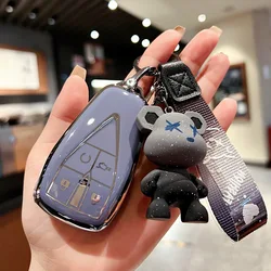 TPU Car Key Case Cover For Changan 4 Button Unit CS75 X7 Cs55 Cs75plus Keychain Holder Fob Box Keyring Shell Bag