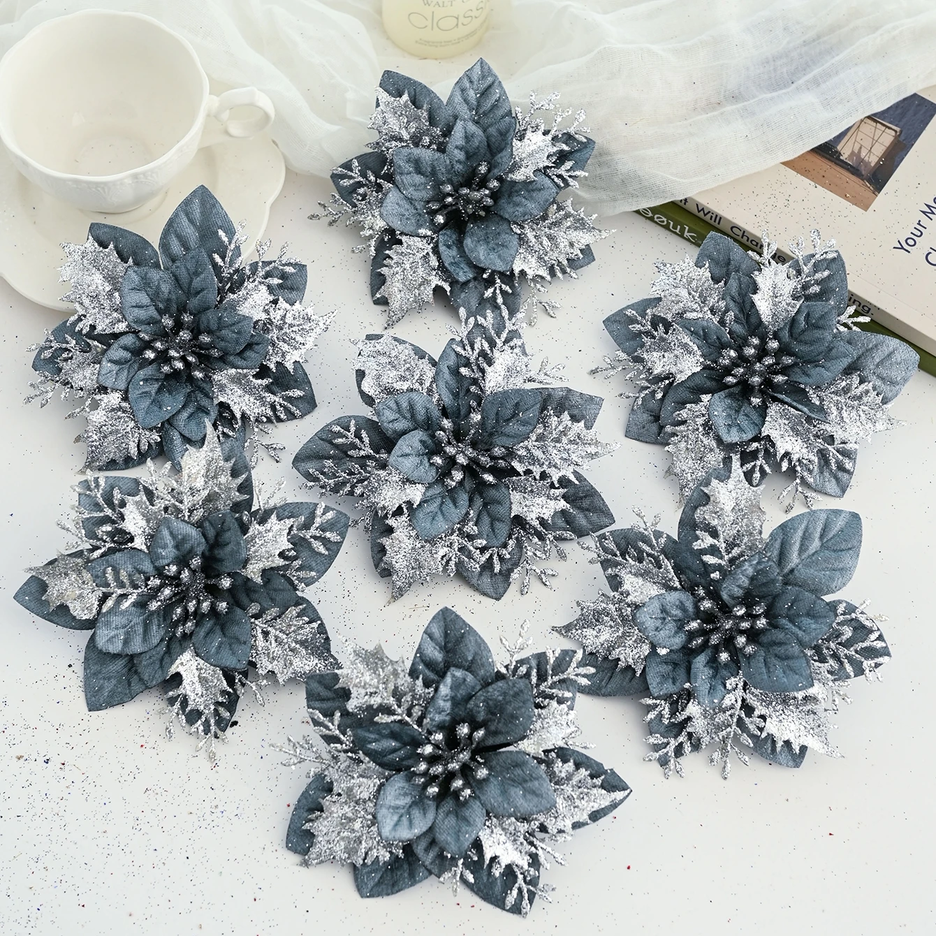 20/40PCS Artificial Flowers Ve - Christmas Tree Artificial 评论和价格