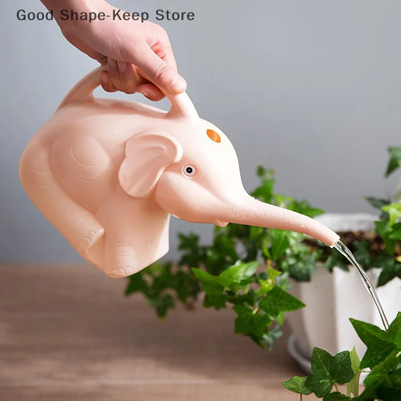 Cute Elephant Shaped Watering Can Plastic Outdoor Garden Irrigation Tool Home Decorative Accessory for Plant Care