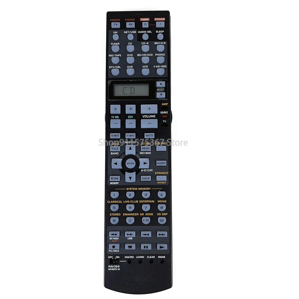 New RAV369 WK48070 US Remote Control For Yamaha TV AV Receiver RX-V3800 RX-V3800BL