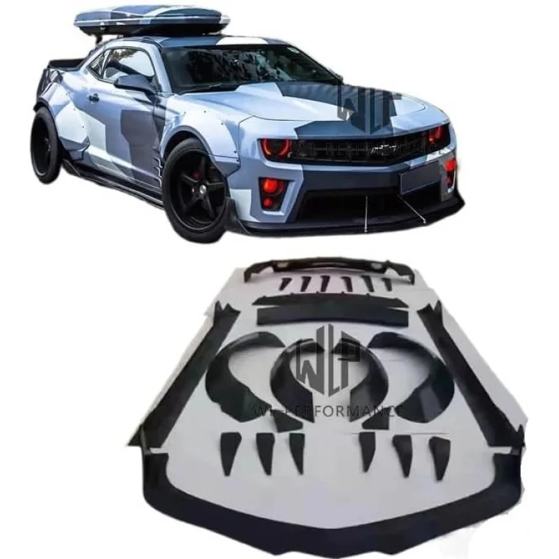 Suitable for Car Body Kit Front Bumper Lip Rear Diffuser Lip Side Skirts Compatible with Chevrolet Camaro Mb Style 2010-2014 (Ca