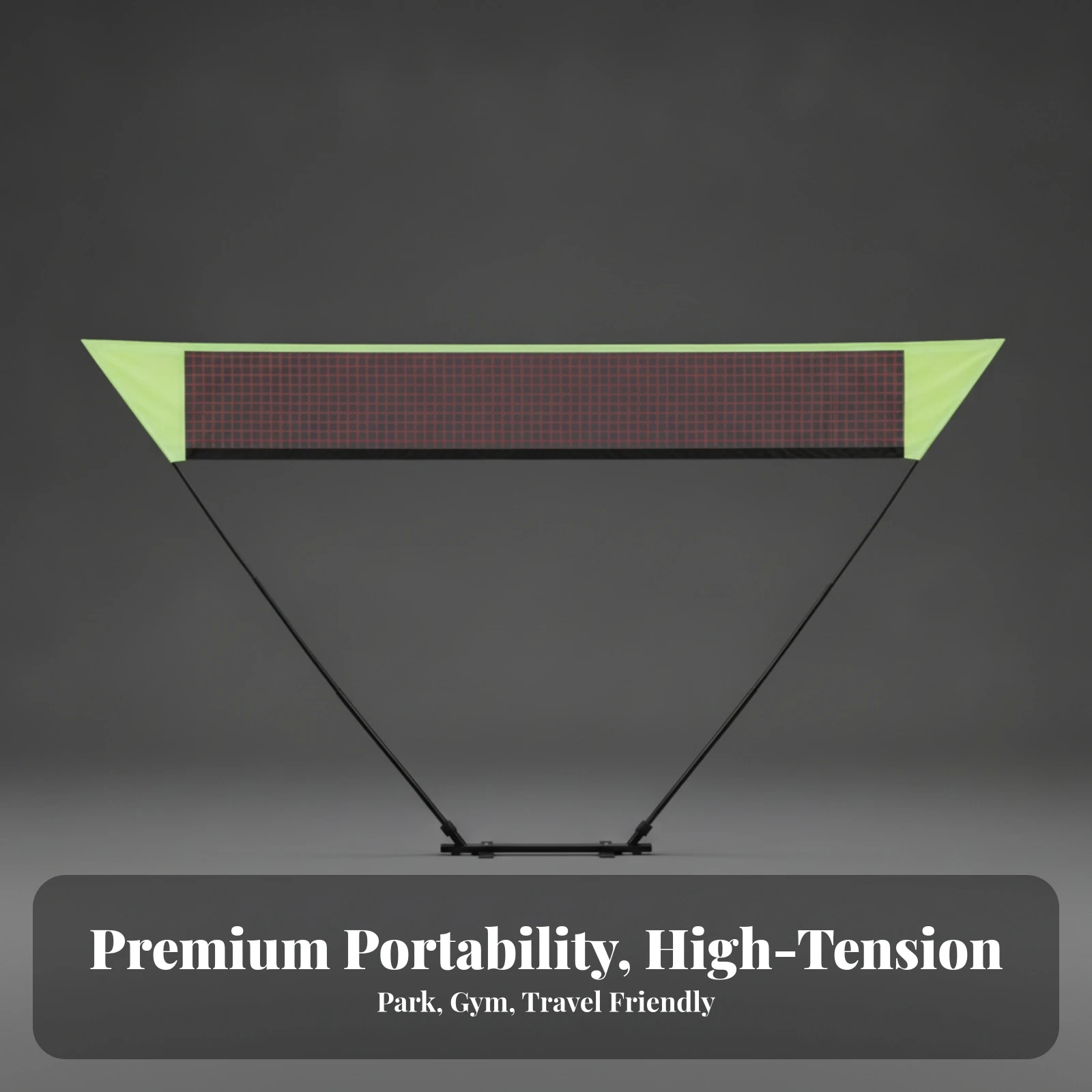 Badminton Net with Stand Outdoor Badminton Net Set Indoor Minimal Space for Casual Players, Backyard, School Gym