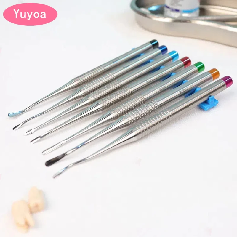 

1pc Dental Elevator Stainless Steel Dentistry Tooth Extracting Tools Stright Curved Root Elevator Minimally Invasive Instrument