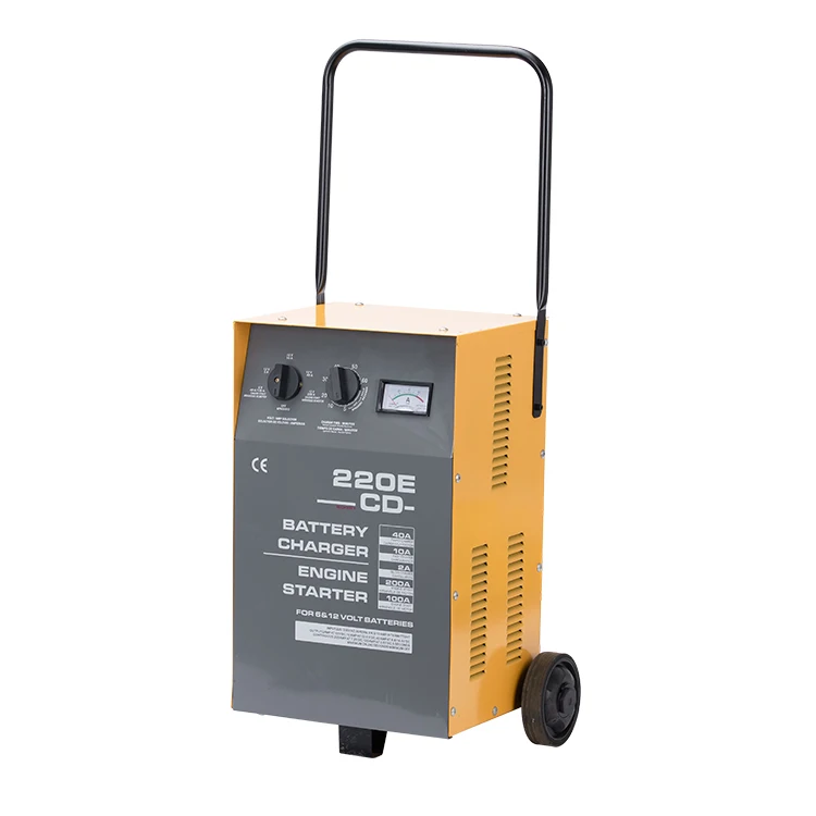 شاحن بطارية السيارة CD-220E مع كاتب الانتقال 6 فولت/12 فولت 40 أمبير تيار مستمر ومنفذ تيار متردد للمركبات الحمضية الرصاصية