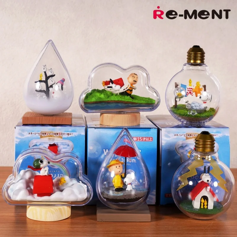 

Коллекционная фигурка Re-Ment Peanuts Snoopy Weather Terrarium в слепой коробке, настольное украшение, декор для дома и офиса для фанатов аниме