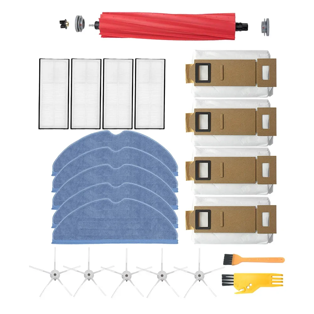 

Замена для Xiaomi Roborock S7/T7S Plus, тряпка для швабры, фильтр Hepa, боковая роликовая щетка, запасные части для пылесоса, аксессуары
