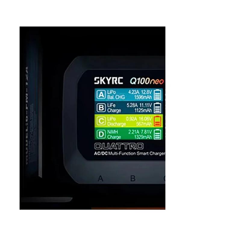 SKYRC Q100neo AC/DC Multi-Function Smart Charger 2.8inch  100W DC 240W for LiPo/LiHV/LiFe/Lilon/NiMH/NiCd/Pb Battery Charger