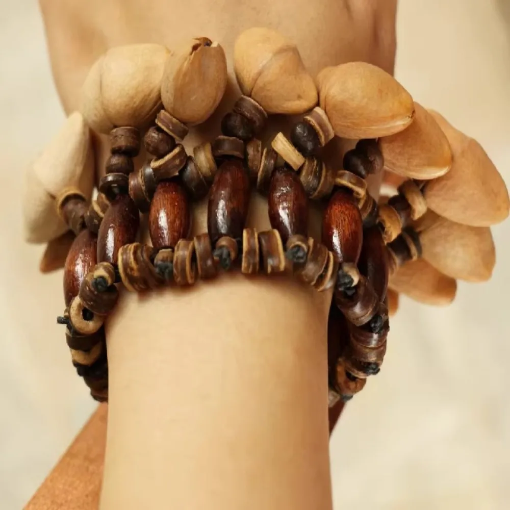 

Terre Plant Fruit Shell HandBells African Hand Cranked Bell Dance Accompaniment Foot Chain Musical Instruments Percussion